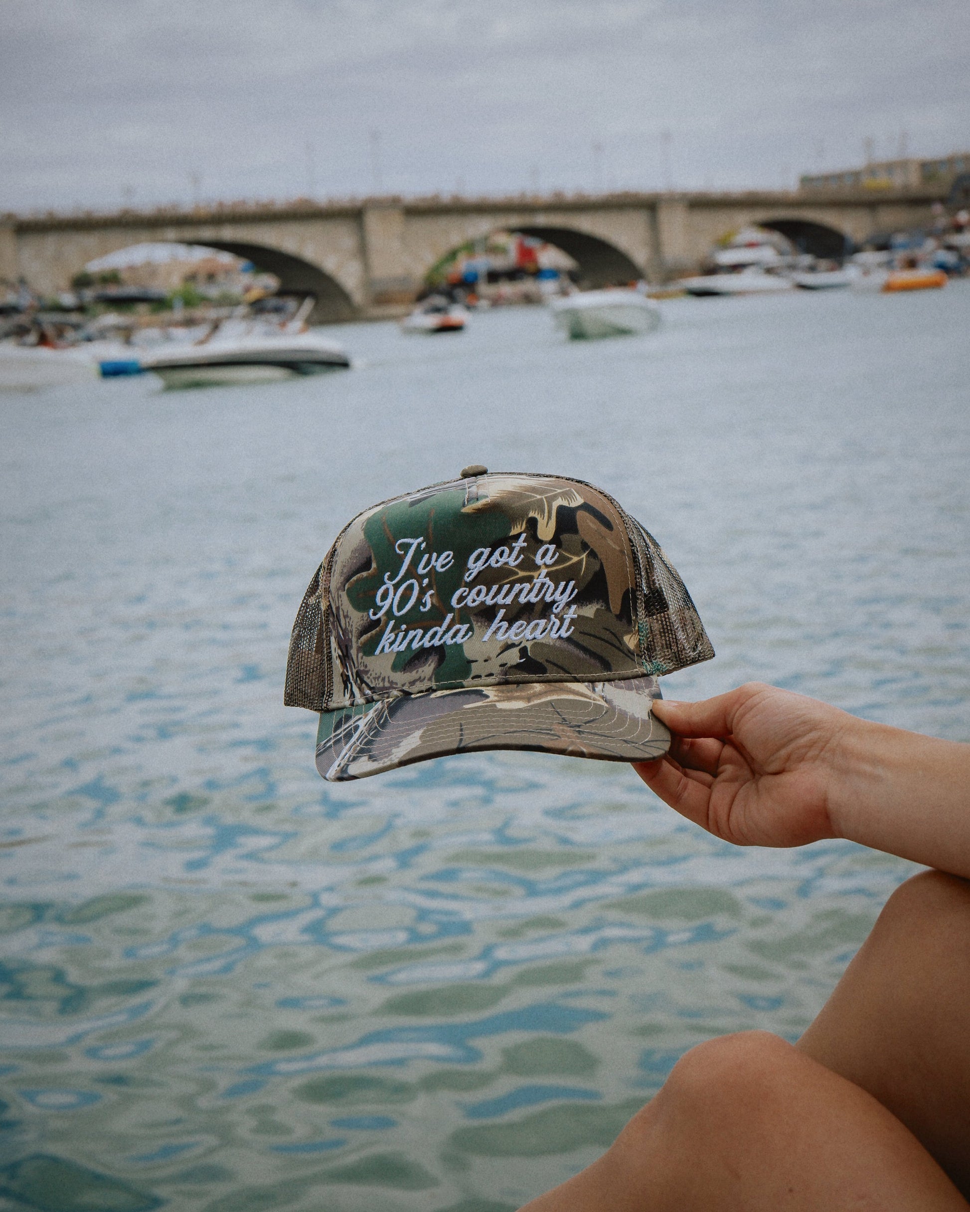 90's Country Kinda Heart Canvas Trucker Hat