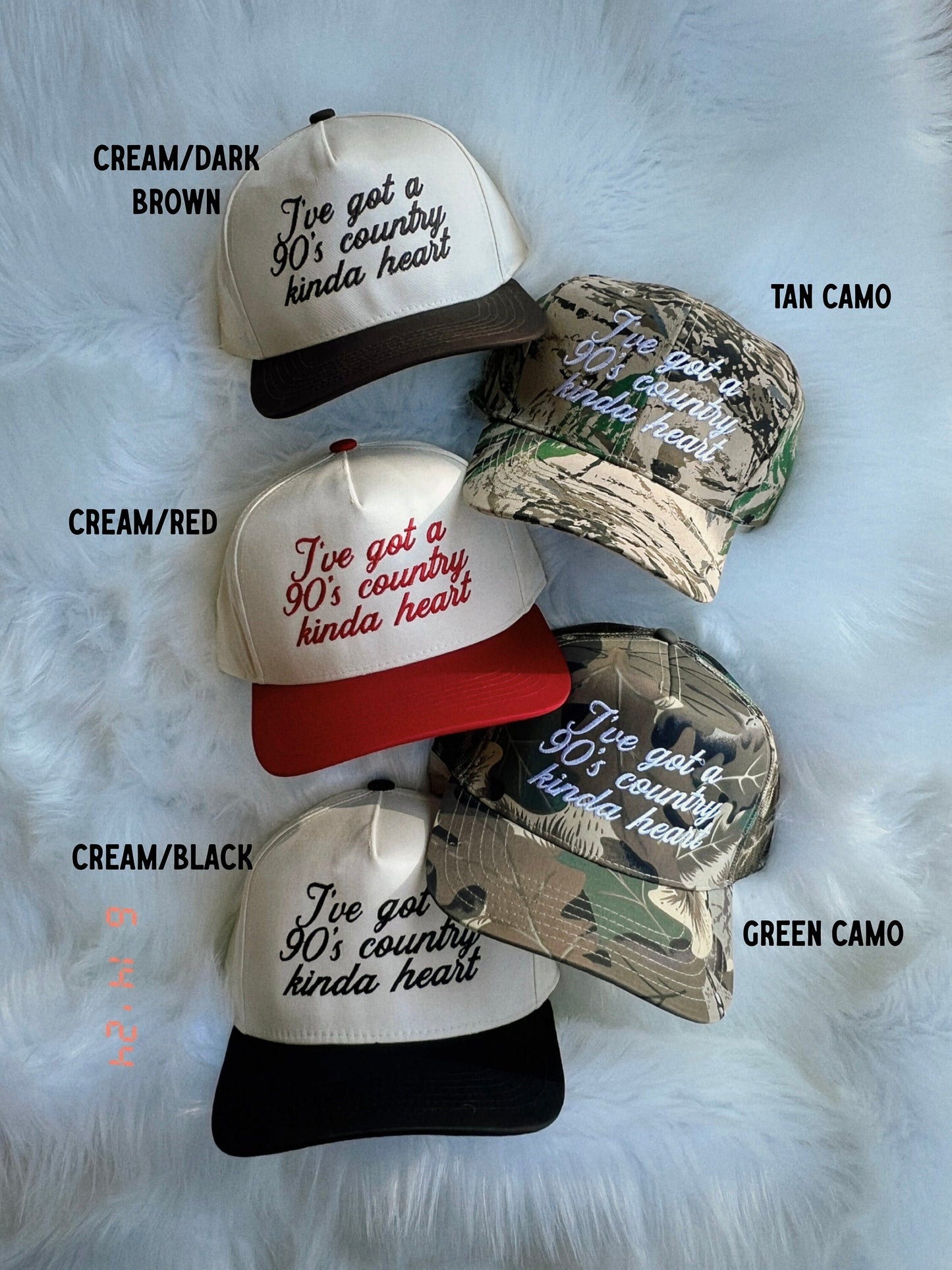 90's Country Kinda Heart Canvas Trucker Hat