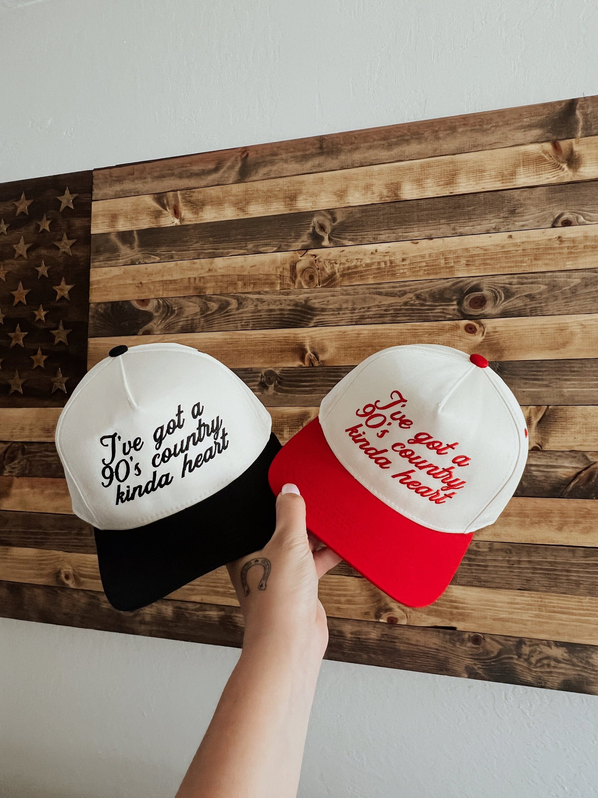 90's Country Kinda Heart Canvas Trucker Hat