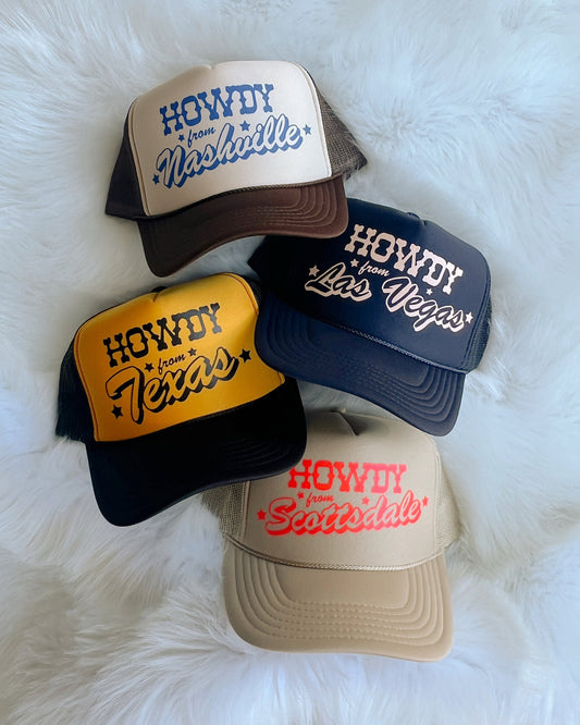 Howdy From Custom Trucker Hat