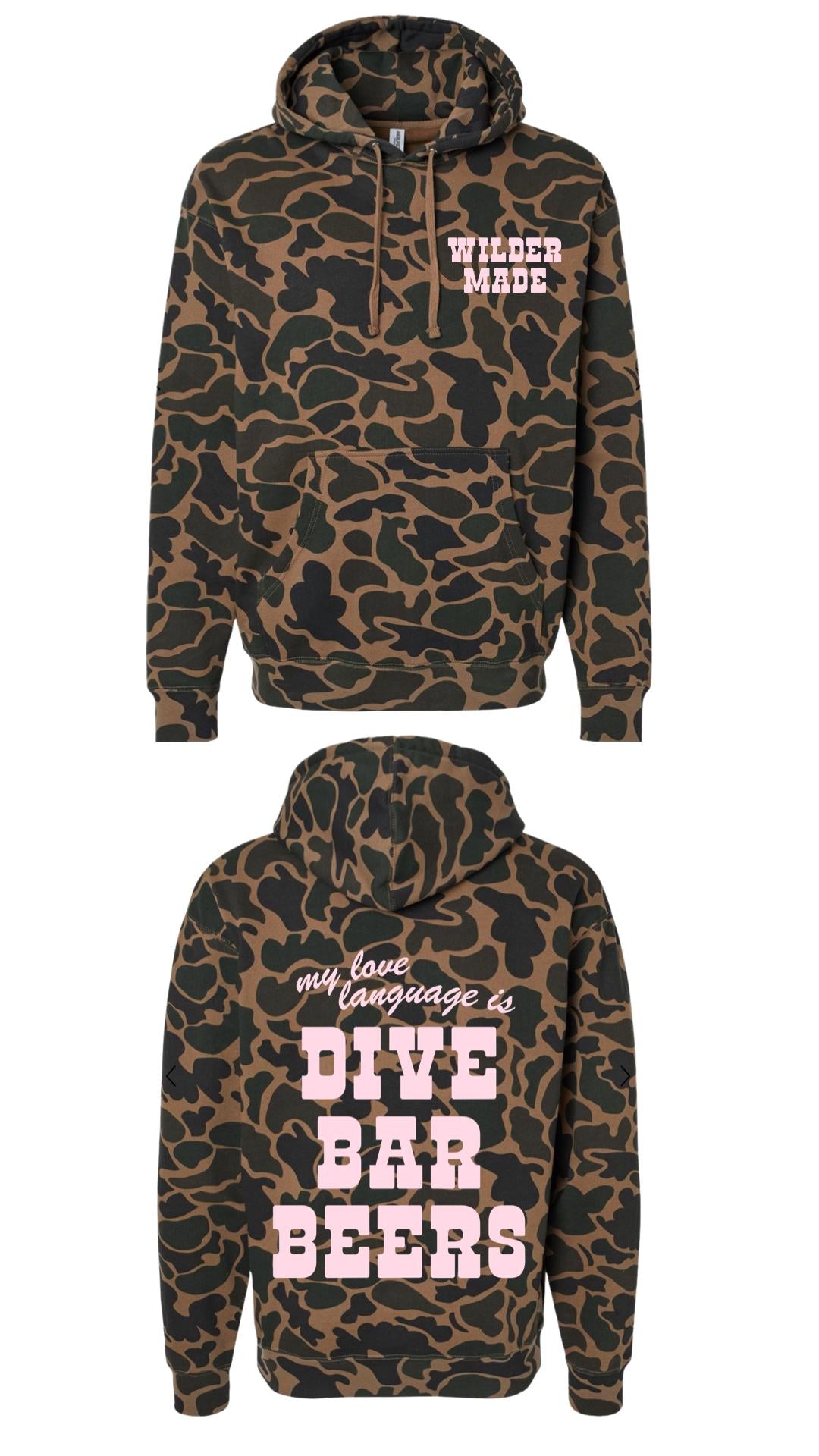 Dive Bar Beers Duck Camo Hoodie