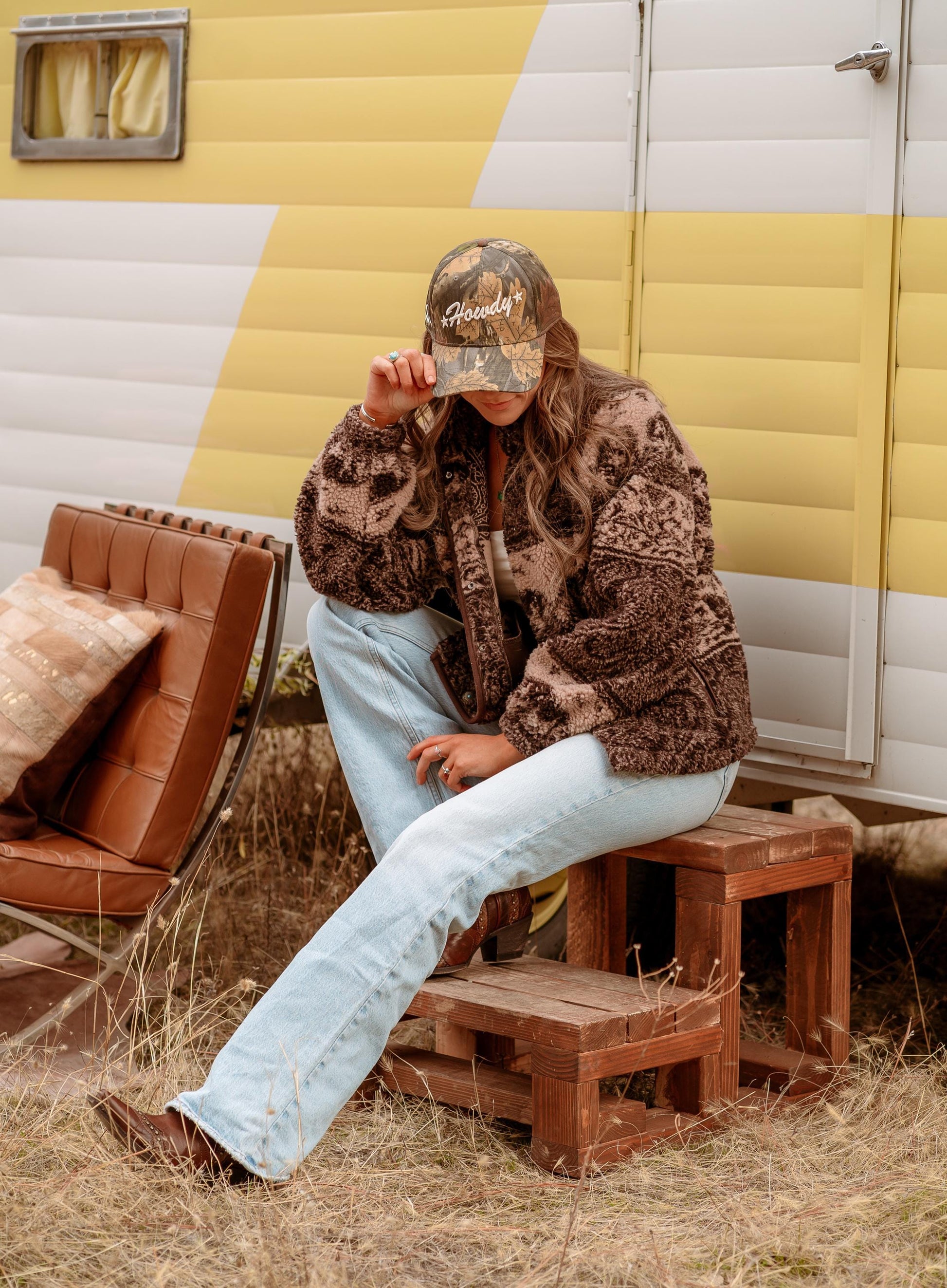 Howdy Puff Embroidery Dad | Baseball Cap | Camo