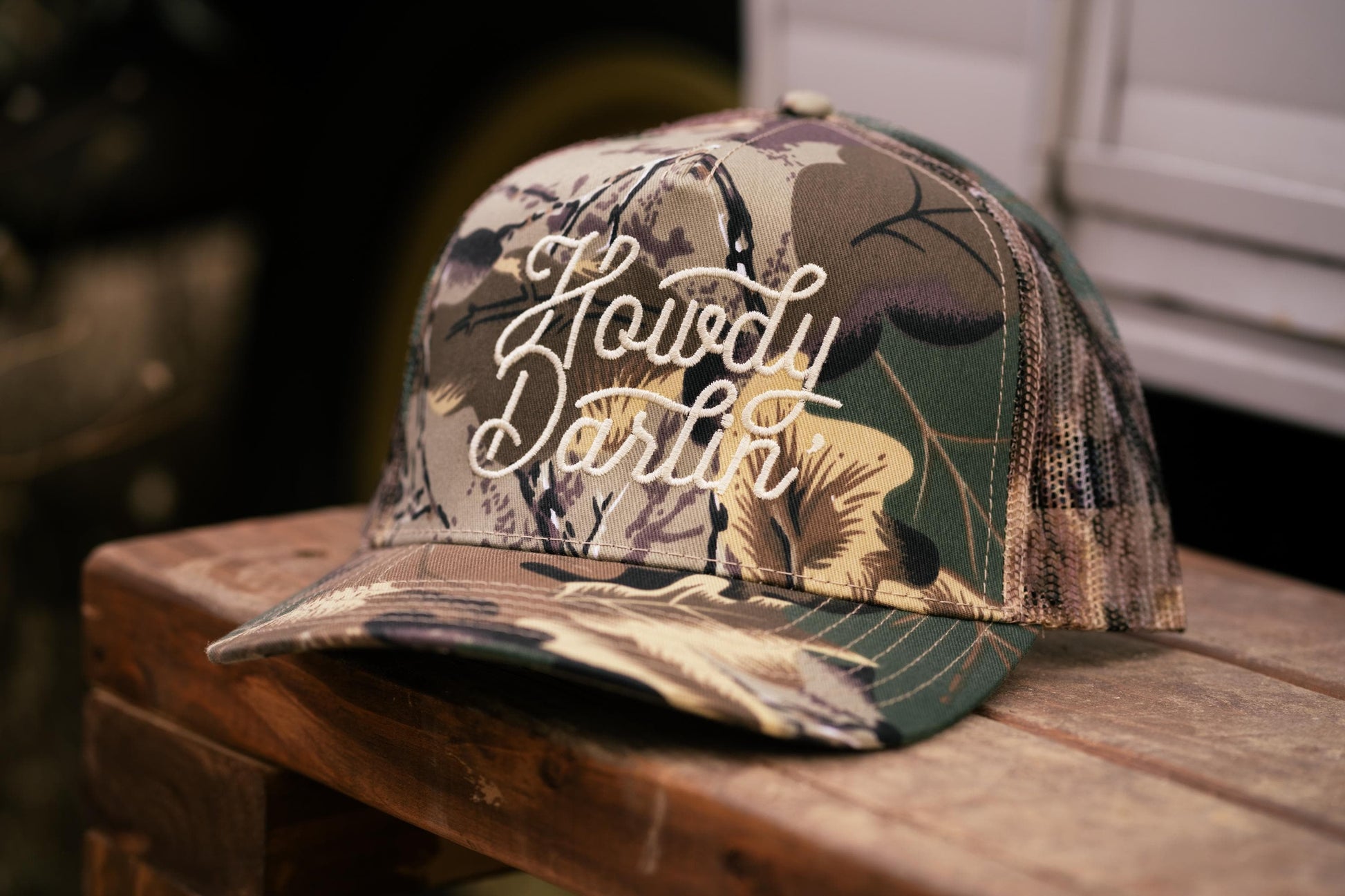 Howdy Darlin' Embroidered Canvas Trucker Hat