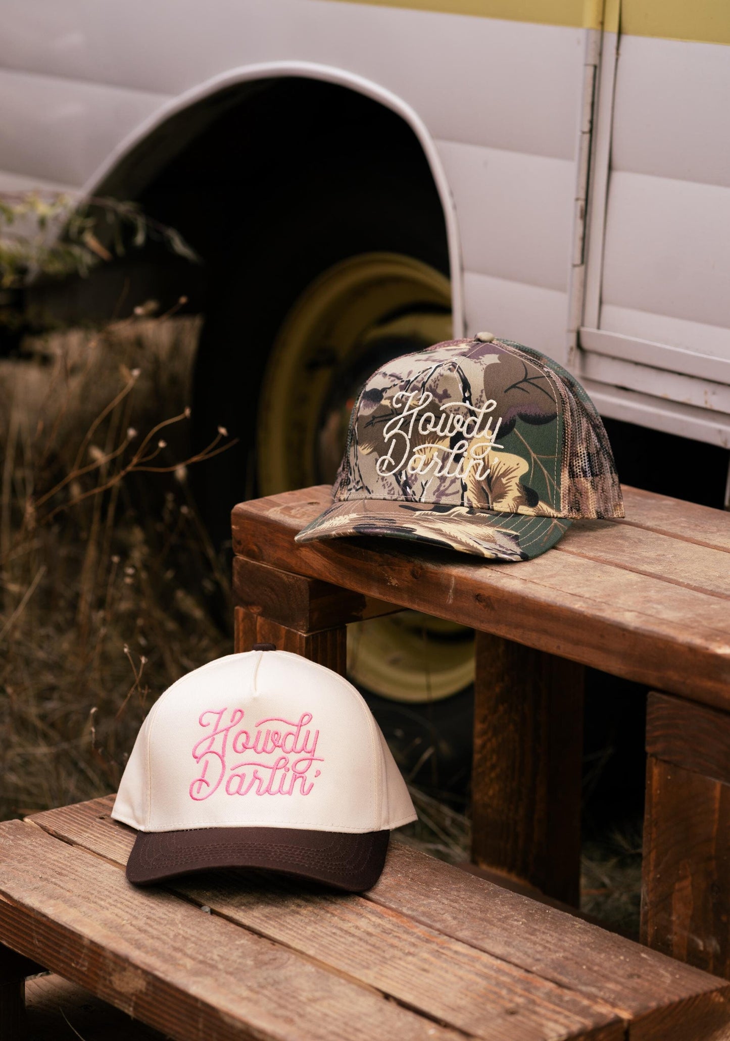 Howdy Darlin' Embroidered Canvas Trucker Hat