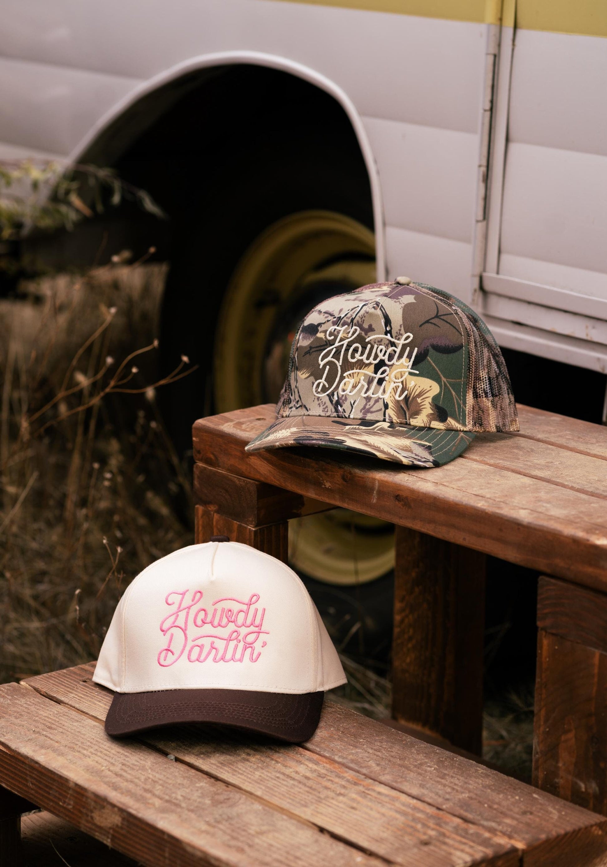 Howdy Darlin' Embroidered Canvas Trucker Hat
