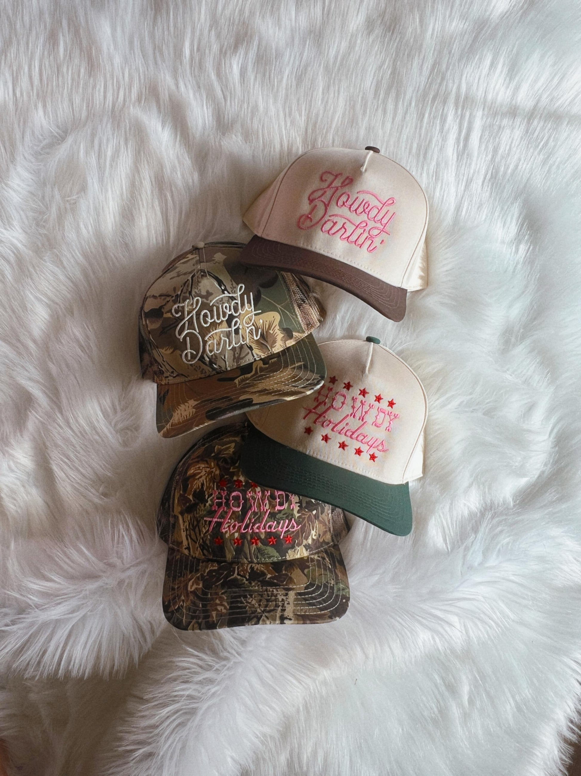 Howdy Darlin' Embroidered Canvas Trucker Hat