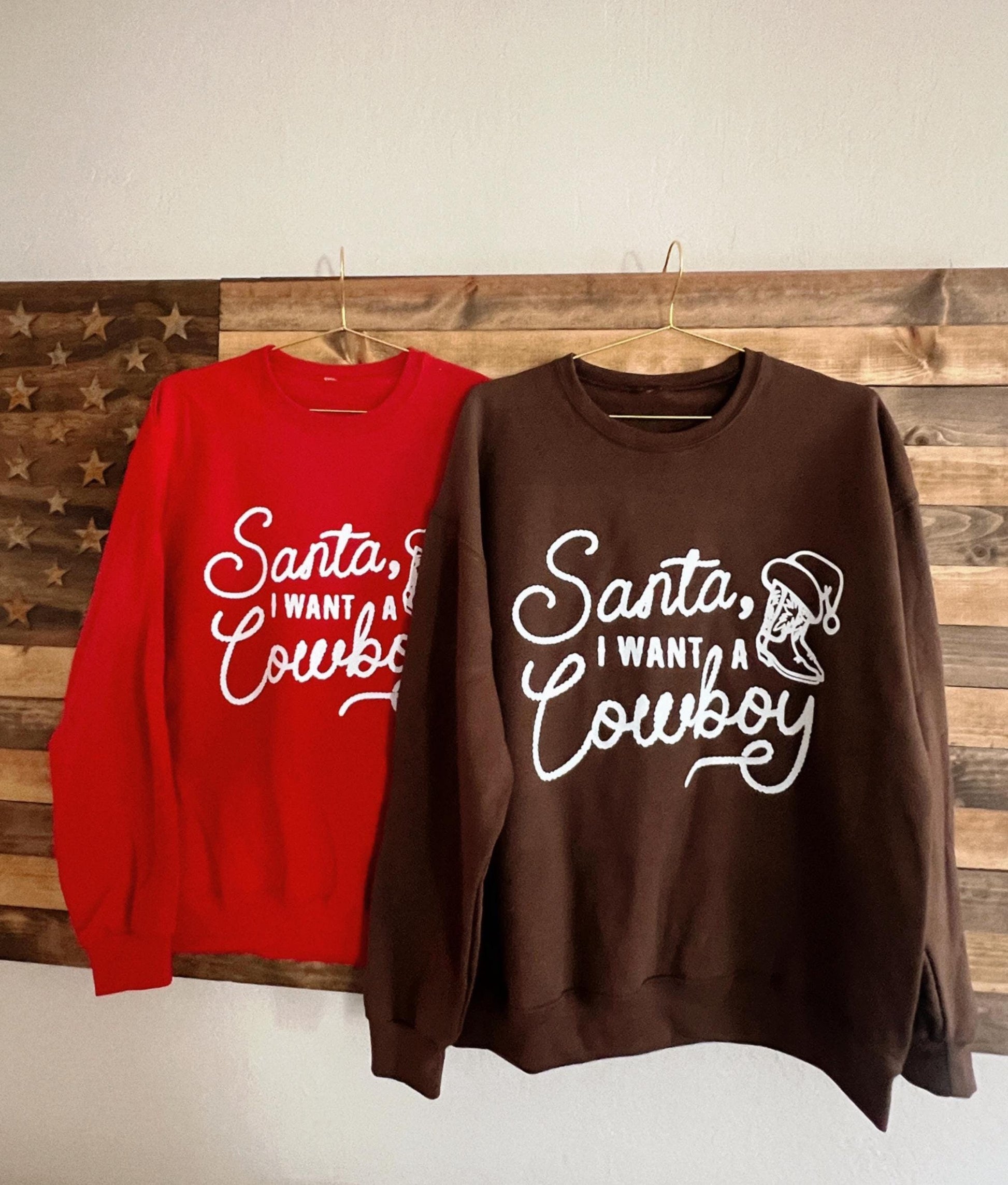 Santa, I Want A Cowboy Crewneck
