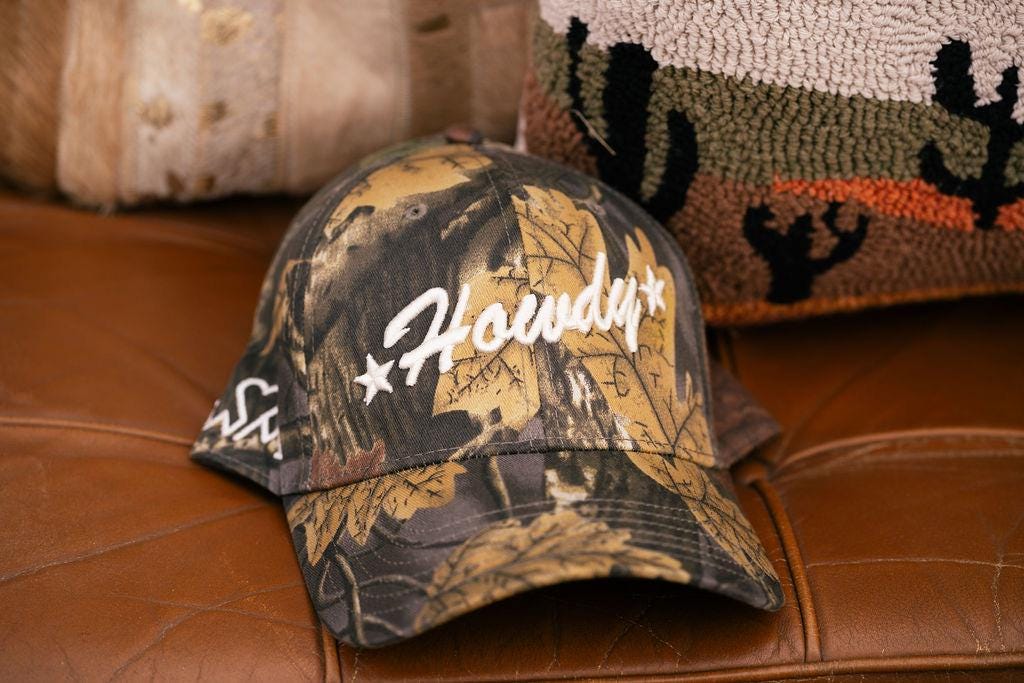 Howdy Puff Embroidery Dad | Baseball Cap | Camo